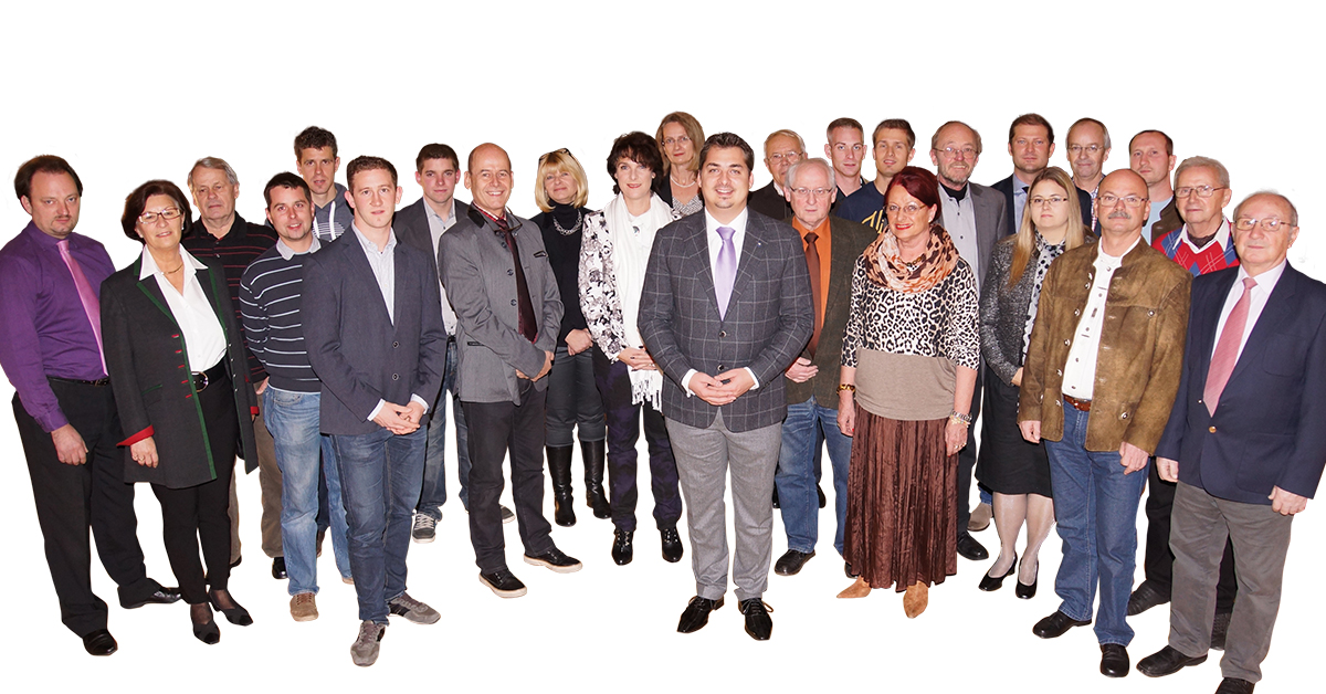 Meine Kandidaten für den Wahlvorschlag (in alphabetischer Reihenfolge):  Anton Baderer, Walter Brandl, Sabrina Fidan, Irma Gschaider, Ingrid Haiden, Oliver Hörschläger, Stefan Horvath, Andreas Kaindl, Stefan Kaindl, Jodef Kalkbrenner, Dagmar Kasteliz, Johann Kutterer, Roland Marsch, Hubert Mohl, Philipp Palotay, Florian Pfaffelmaier, Markt Rinner, Leopold Scheibenreif, Ursula Schwarz, Walter Schwarzbart, Christoph Steinbrecher, Gabrielle Volk, Johann Volk, Christoph Wallner (parteiunabhängig), Ruth Woch, Reinhold Zagler